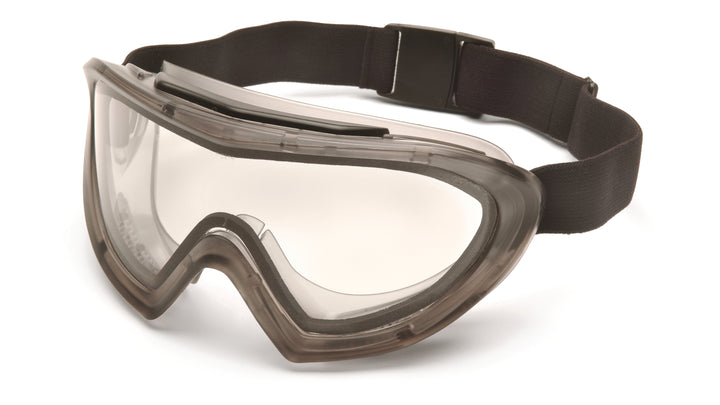 Pyramex Safety - Capstone - Direct/Indirect-Gray Frame/Clear Anti-Fog Dual Lens - Anti-Fog Lens