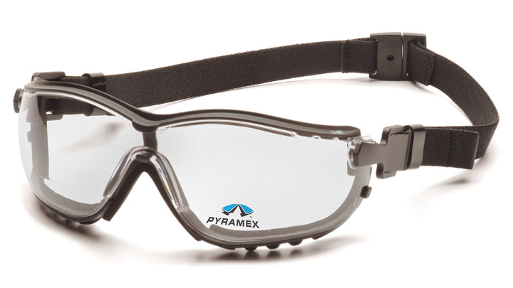 Pyramex Safety - V2G Readers - Black Frame/Clear Anti-Fog +1.5 Les - Bifocals