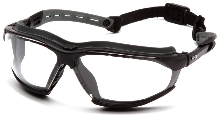 Pyramex Safety - Isotope - Black-Gray Body / Clear H2MAX AF Lens - Clear Lens