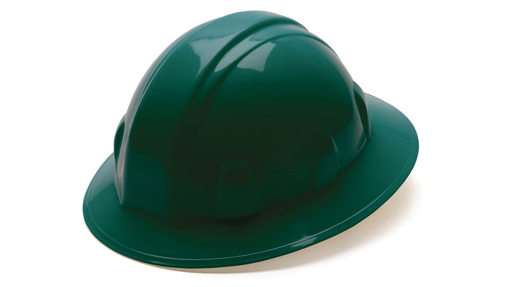 Pyramex Safety - SL Series Full Brim Hard Hat - Green-Full Brim 4 Pt Ratchet Suspension - Hard Hats