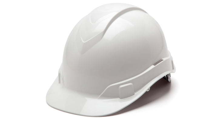 Pyramex Safety - Ridgeline Hard Hat - White-Ridgeline Cap Style 4 Pt Ratchet Suspension - Hard Hats