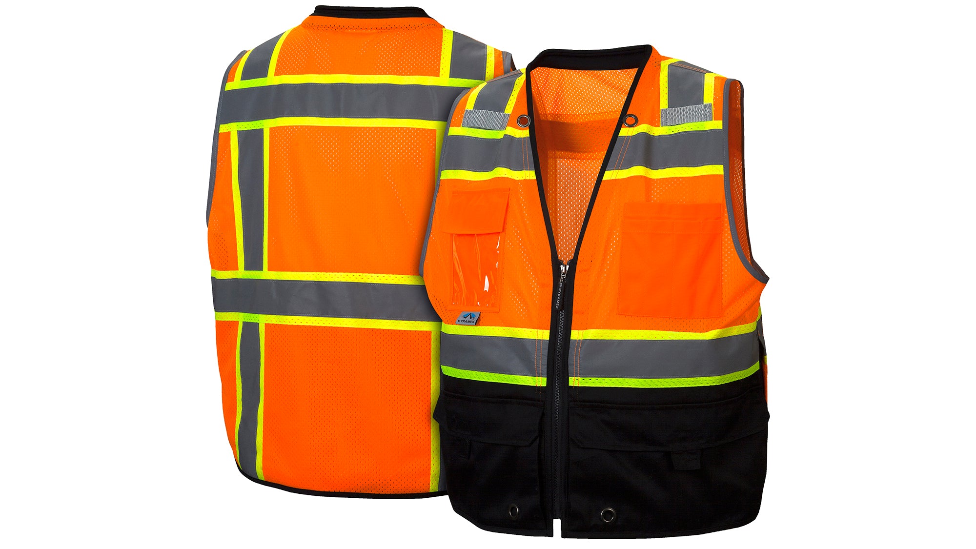 Type R - Class 2 Hi-Vis Lime Safety Vest with Black Bottom – Pyramex