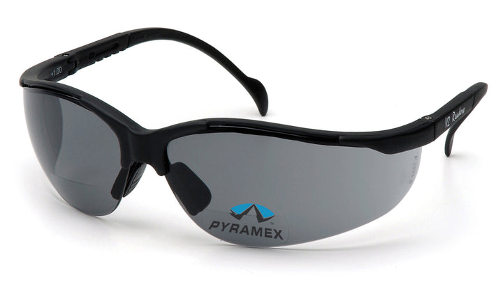 Pyramex Safety - V2 Readers - Black Frame/Gray + 1.5 Lens - Bifocals