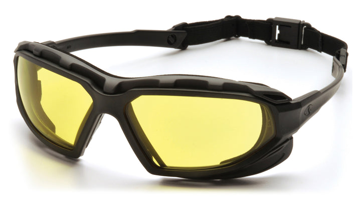 Pyramex Safety - Highlander Plus - Black-Gray Frame/Amber Anti-Fog Lens - Anti-Fog Lens