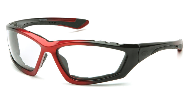 Pyramex Safety - Accurist - Black/Red Padded Frame/Clear Anti-Fog Lens - Anti-Fog Lens